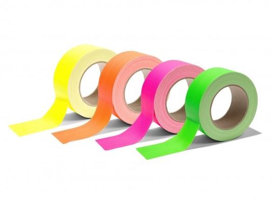 China fluoreszierendes Gewebeband Gaffa Tape Klebeband UV Schwarzlicht aktiv Tape Neonfarben 25m Ersatz Tesa 4671 Anbieter