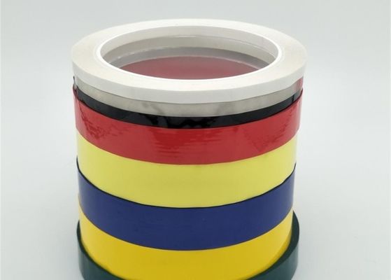 Mylar-Tape. Polyester-Beschichtung mit Acrylklebstoff. Dämmband. Rot. Gelb. Anbieter