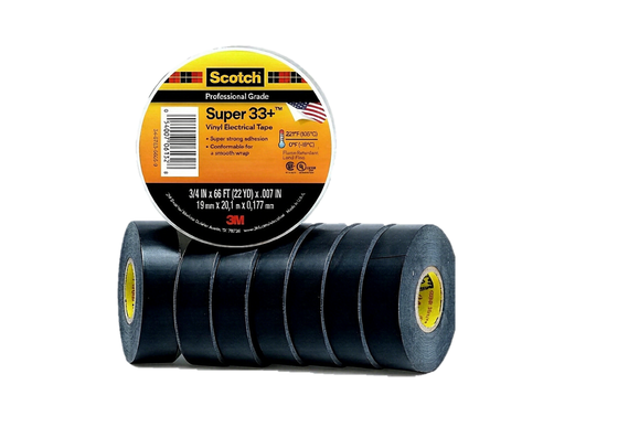 3M Scotch 33+ Elektroband Isolierung Schwarz PVC Vinyl